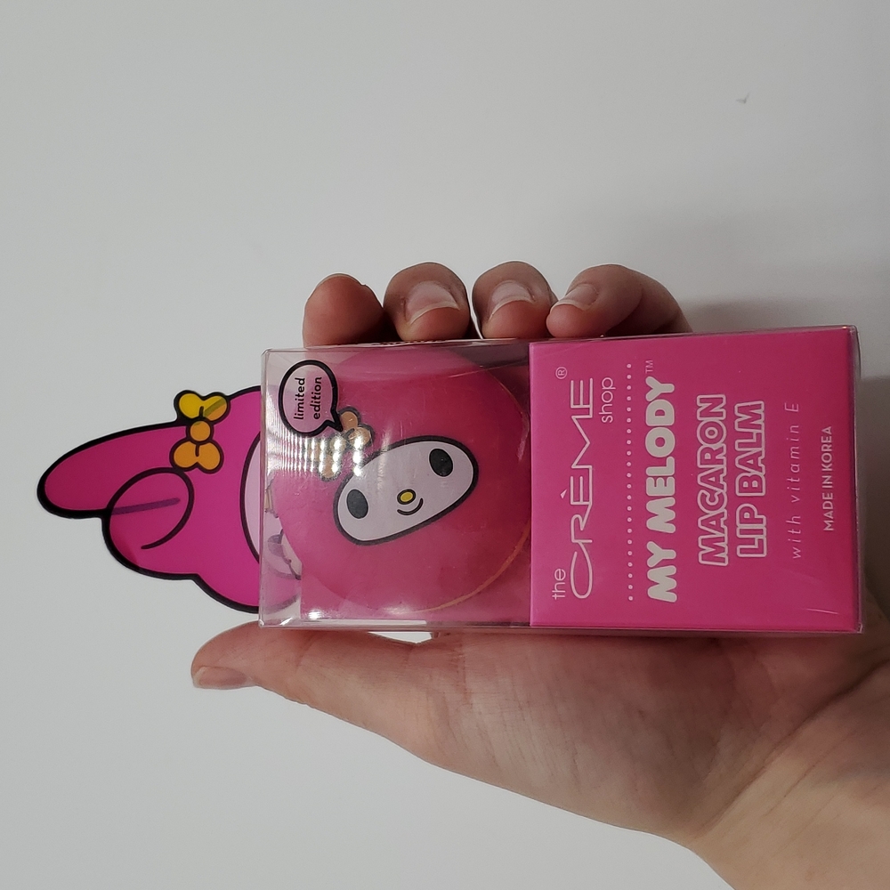 The Crème shop x My Melody Strawberry Icecream Macaron Lip Balm